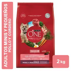 PURINA ONE - Alimento para perros minis y pequeños con Cordero 2kg