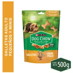 DOG CHOW - Snack perros minpequeño galletas sabor pollo 500gr
