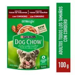DOG CHOW - Alimento húmedo para perros sabor a cordero 100gr x15 und