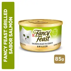 FANCY FEAST - Alimento húmedo gato grilled salmón 85gr x 6 unids
