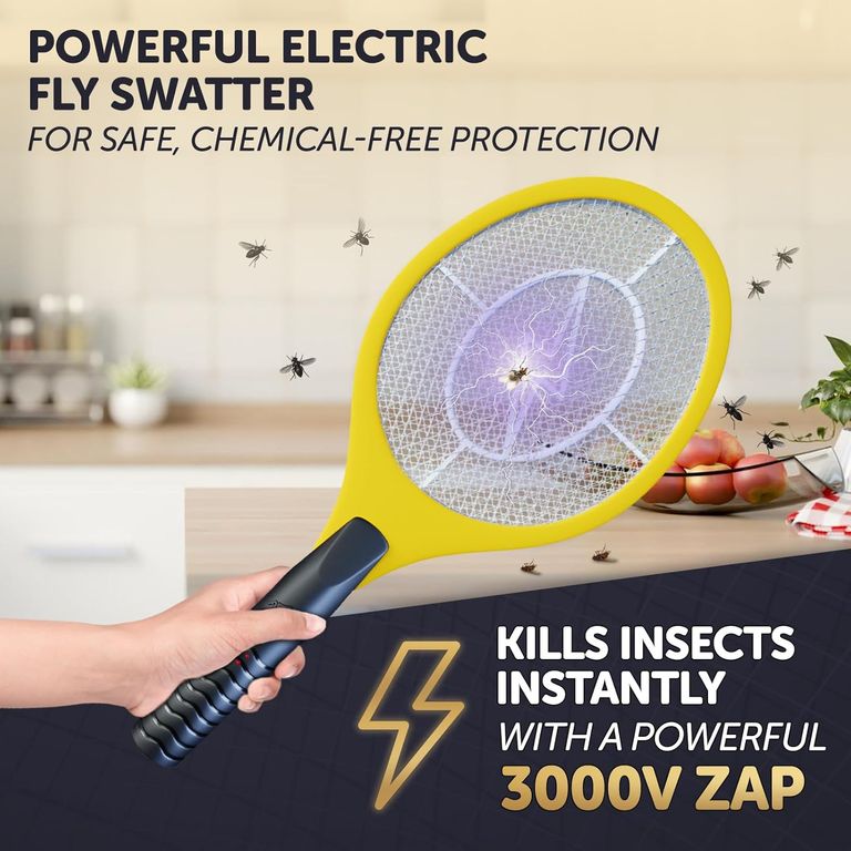 Raqueta Matamoscas Eléctrica Exterminador de Mosquitos Muy Resistencia