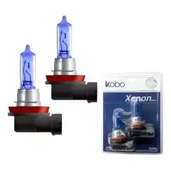 KOBO - Focos Xenón H11 12V 60/55W Luz Blanca Fría de Alta Intensidad (Par de 2 Unidades)