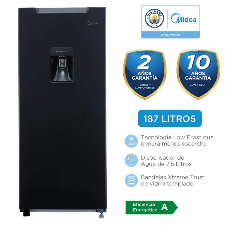 Refrigeradora Monopuerta 187L Negra MDRD190ANLXW