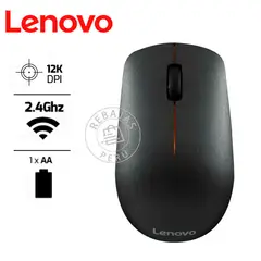 LENOVO - Mouse Inalámbrico 400 Negro 1200DPI, Nano USB, 12 Meses Batería