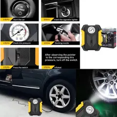 OEM - Inflador de neumáticos portátil Carsun 12V y luz LED 150psi