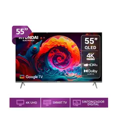 HYUNDAI - TELEVISOR SMART TV 4K ULTRA HD 55” HYLED5530QMG + Antena Digital