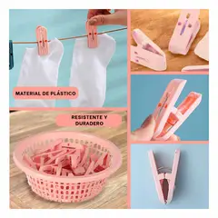 GENERICO - Pack12 Canasta Funcional Circular y Util en Color Rosado