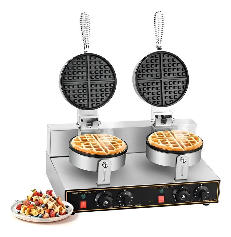 Waflera Doble Maquina Para Waffles Waflera Grande 2400w