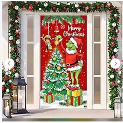 GENERICO - Forro elegante  Para Puerta tendencia navidad 2025