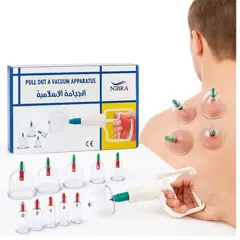 GENERICO - Kit de 12 Ventosas Acrílicas Para Terapia Con Bomba manual