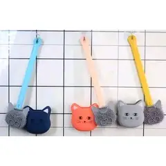 GENERICO - Pack de 2 Cepillo Limpiador de inodoro Modelo Gato