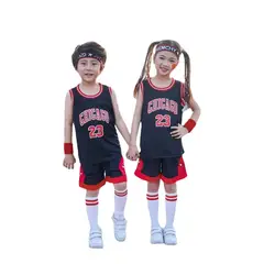 DANWEILE - Traje de entrenamiento de baloncesto de manga corta para niños Negro