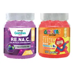 GENERICO - GOMITAS RESVERATROL 130UND + GOMITAS ZINC OROTATE NIÑOS 130UND