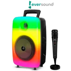 EVERSOUND - Parlante Portatil INTENSE 8 TW LED BT MIC FM