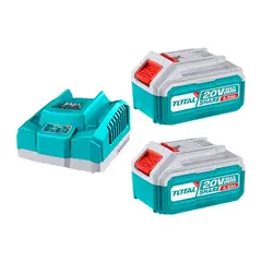 TOTAL TOOLS - Batería Pack 4ah X 2pcs Con Cargador Total - Fbcpk1424
