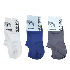 GENERICO - 3 medias tobilleras colores variados 43-46