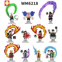 GENERICO - WM6218 Demon Slayer Minifiguras de la serie Kimetsu no Yaiba
