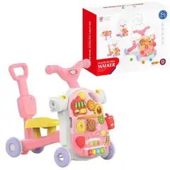 HUANGER - Andador y Mesa de Actividades 4 en 1 para Bebés Rosa