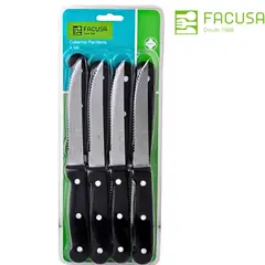 FACUSA - Blister Cuchillos X8 Shogun 4 1/2 M/Ne -