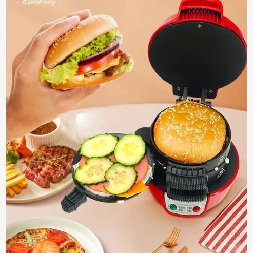 Máquina para Sandwichera Desayuno Freir Huevos Tostadora Burger Maker
