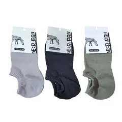 GENERICO - 3 medias tobilleras colores variados 43-46