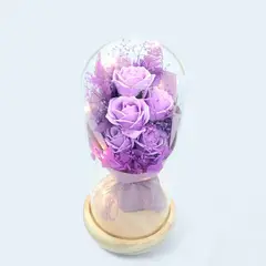 GENERICO - Cupula con Rosas eternas luces led