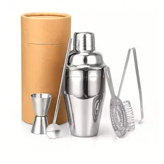 GENERICO - Juego de Coctelera Bartender Shaker de Acero Inoxidable