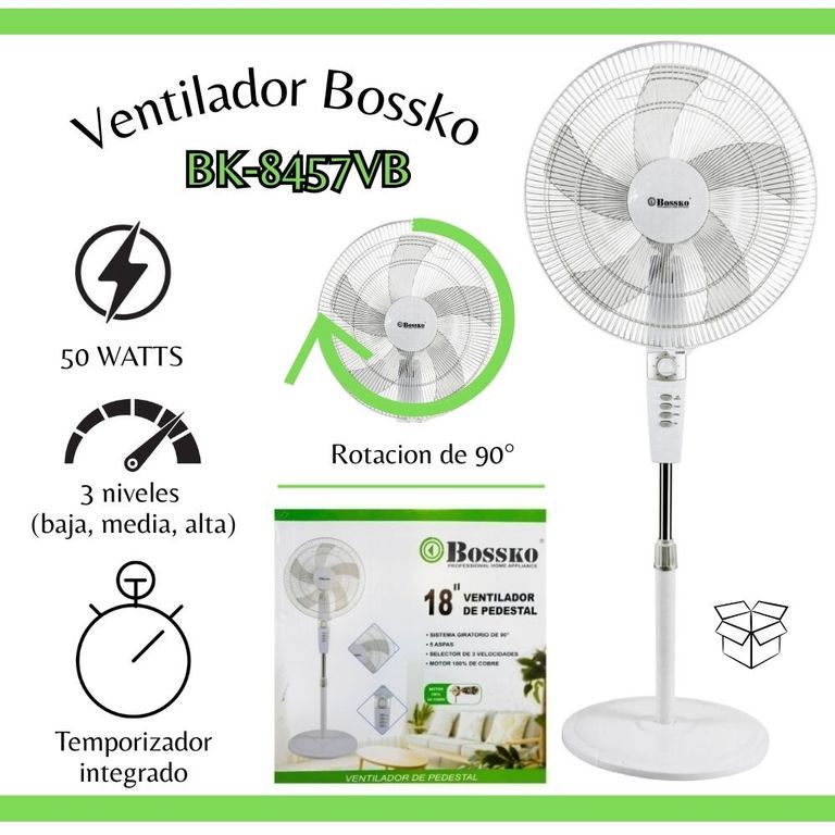 Ventilador Pedestal 18″ con Temporizador - BK-8457VB