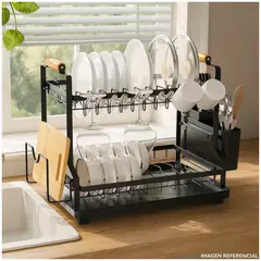 INSPIRA MARKET - Escurridor Organizador Rack de 2 Niveles