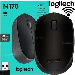 LOGITECH - Mouse Inalámbrico M170 USB 2.4GHz 1000 DPI Negro