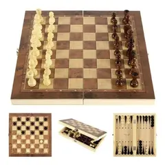 GENERICO - Ajedrez Pequeño de Madera Juego de Mesa