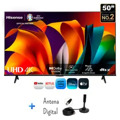 HISENSE - TELEVISOR 50 UHD 4K DOLBY VISION SMART + ANTENA DIGITAL
