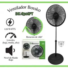 BOSSKO - Ventilador 16” Pedestal BK-8306PT