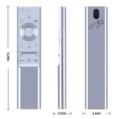 GENERICO - Controles Remoto BN59-01328 Metalico Con Voz para tv Samsung 4K QLED