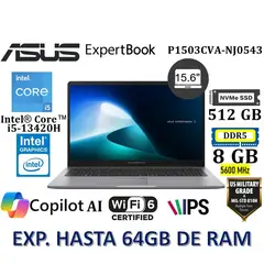 ASUS - NOTEBOOK 15.6 INTEL I5-13420H 8GB DDR5 512GB SSD M.2 FREEDOS - MISTY GREY + MOCHILA