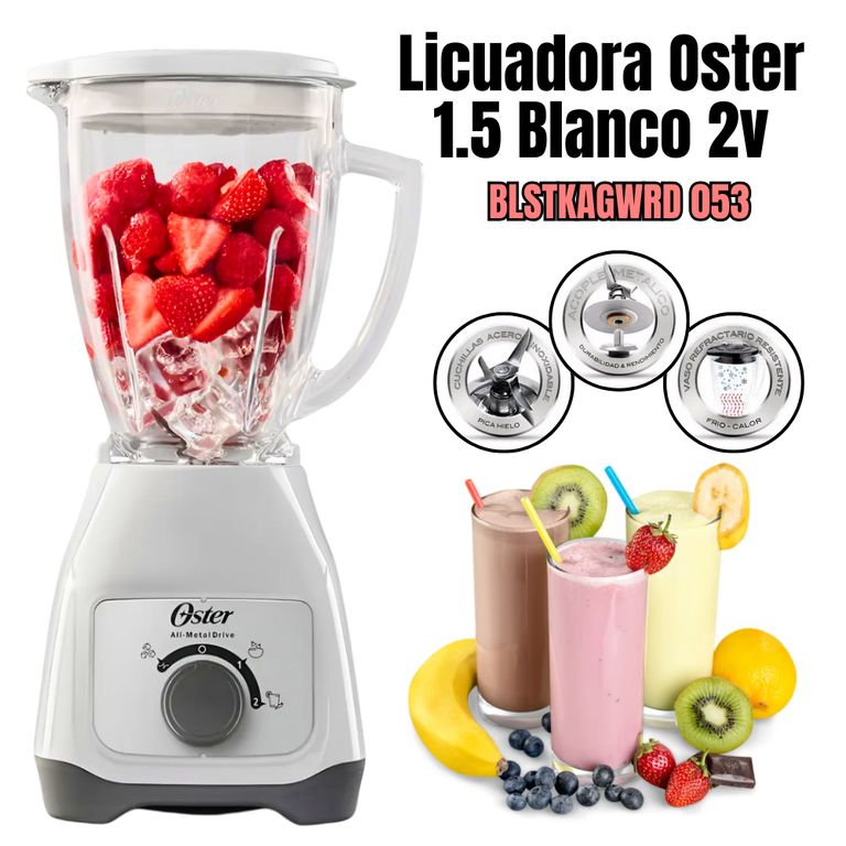 Licuadora 1.5L de 550W Blanco BLSTKAG WRD 053