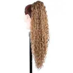 GENERICO - EXTENSIONES DE COLA DE FIBRA FUTURA RIZOS SOÑADOS DE 71CM DE LARGO Y 145GR CON 2 CLIP Y LIGA AJUSTABLE - RUBIO MEDIANO