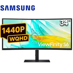 SAMSUNG - Monitor Curvo Viewfinity S6 S65UC 34 Ultra-WQHD 100Hz HDR10