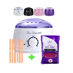 GENERICO - Pack Derretidor de Cera de Depilación + Cera + Palitos
