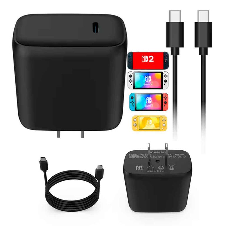 Cargador para Nintendo Switch 2 Oled Clásico AC Adaptador Compatible