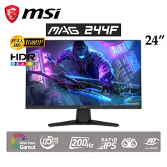 MSI - MONITOR GAMER MAG 244F FHD RAPID IPS 23.8 " 200Hz 0.5Ms