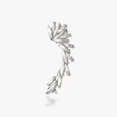 GENERICO - Ear Cuff Piuma Plateado Elegante para Mujer