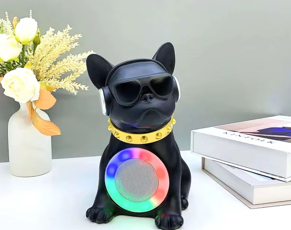 PARLANTE PORTÁTIL RECARGABLE BLUETOOTH LUCES NEGRO