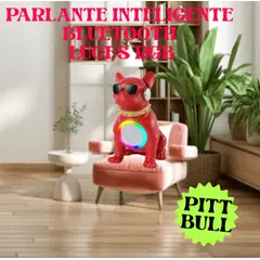 GENERICO - PARLANTE PORTÁTIL RECARGABLE BLUETOOTH LUCES ROJO