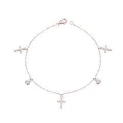 SANTORAL - Pulsera Cruces y Punto Luz - Plata