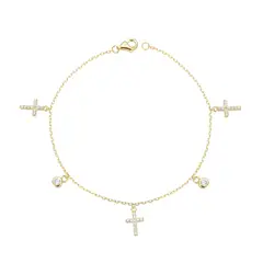 SANTORAL - Pulsera Cruces y Punto Luz - Plata
