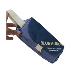 GENERICO - CARTUCHERA BLUE AURORA DE 2 DIVISIONES C/ TAPA Y ASA