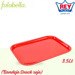 REY PLAST - Bandeja Snack Rojo Bjx007000