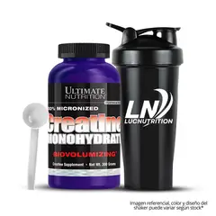 ULTIMATE NUTRITION - Creatina 300 G - 60 servicios + Scoop + Shaker