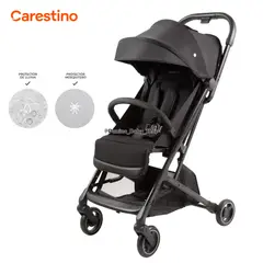 CARESTINO - Coche Cuna Compacto y Ligero -EASY- Negro